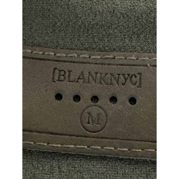 Women's [BLANKNYC] Green Faux Micro Suede Asymmetrical stretch moto Zip Jacket M - Picture 5 of 10